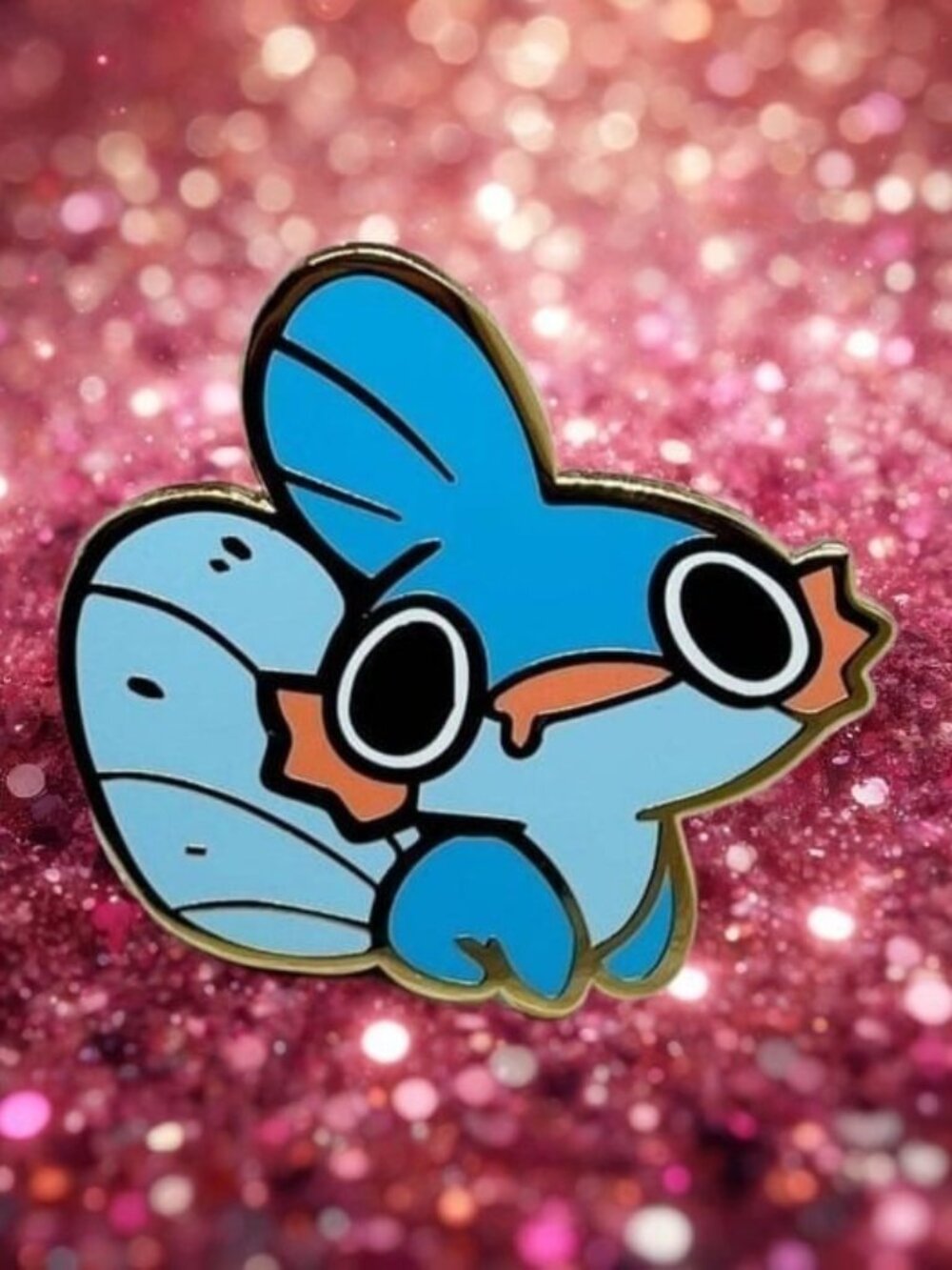 Pokemon Derpy Meme Mudkip Brooch Enamel Pin